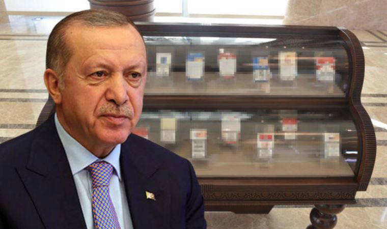 Erdoğan'ın topladığı sigara paketleri sergileniyor
