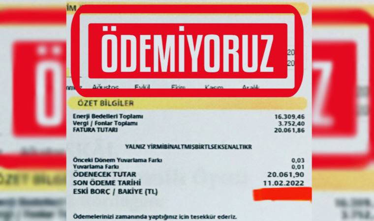 Moda Sahnesi '20 bin TL'lik elektrik faturasını paylaştı: 'Ödemiyoruz' yazdı