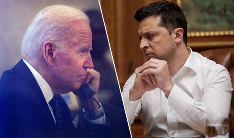 Biden ve Zelenskiy, Ukrayna-Rusya krizinde 