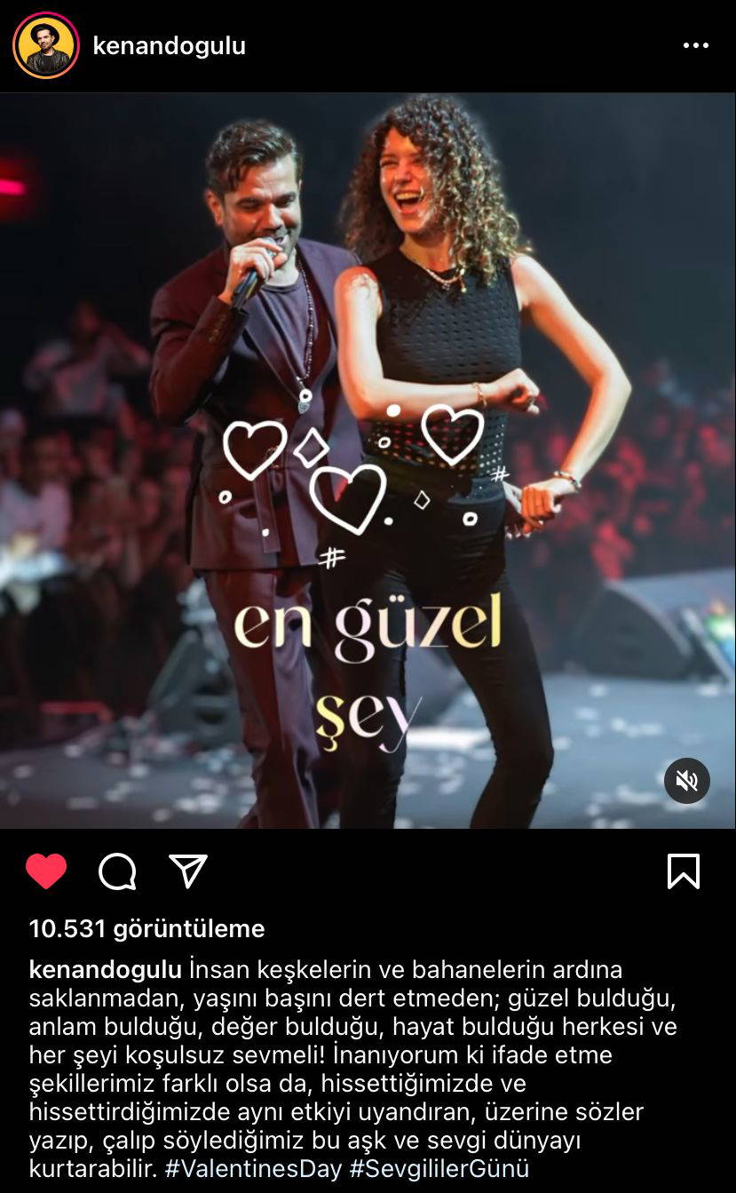 Kenan Doğulu'dan 'Sevgililer Günü' paylaşımı: 'Üzerine sözler yazıp çalıp söylediğimiz bu aşk dünyayı kurtarabilir'