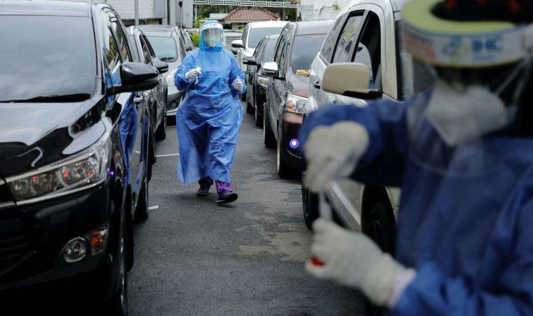 Endonezya'da Covid-19 vaka rekoru