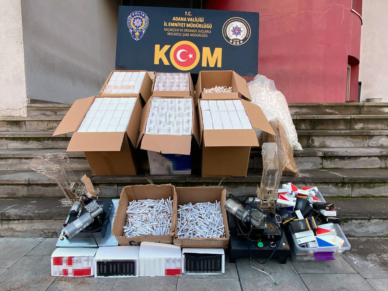 Adana’da gümrük kaçağı 13 milyon makaron ele geçirildi