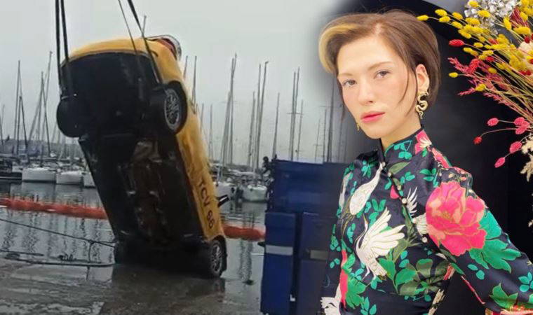 Model Ece Su Uçkan, Kadıköy’de taksi ile denize uçtu