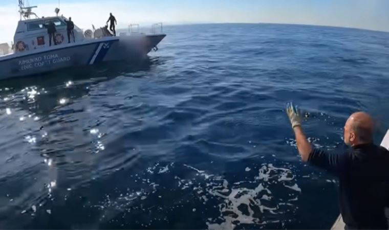 Ege'de inanılmaz anlar: Yunan sahil güvenliği 'batırırız' dedi, Türk balıkçı direndi