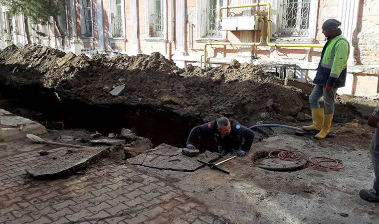 Edirne'de kazılan yolda göçük sonrası gaz sızıntısı