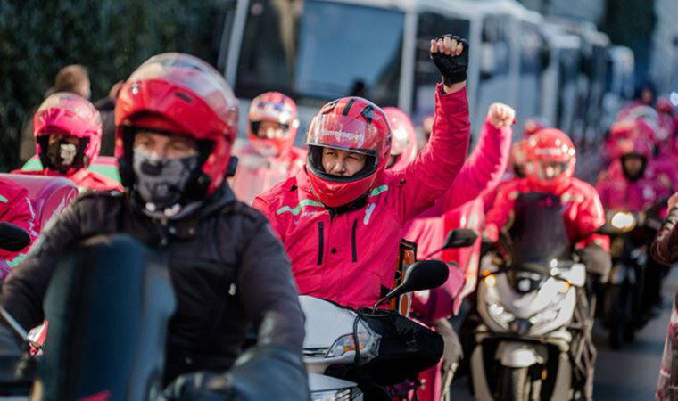 Yemeksepeti emekçileri 7 gündür direniyor: 'Siparişler yüzde 70 düştü'