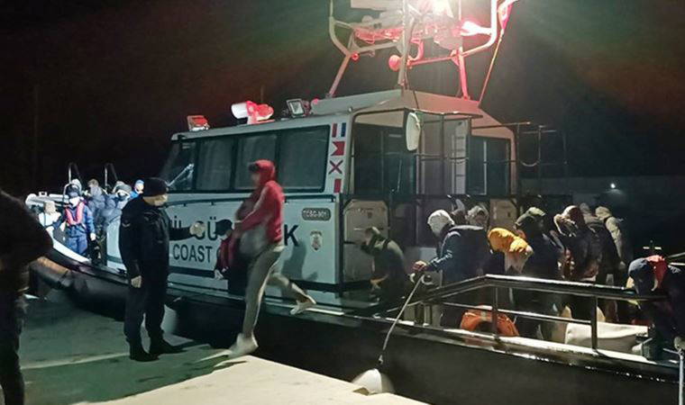 Datça’da Yunanistan'ın geri ittiği 62 düzensiz göçmen kurtarıldı