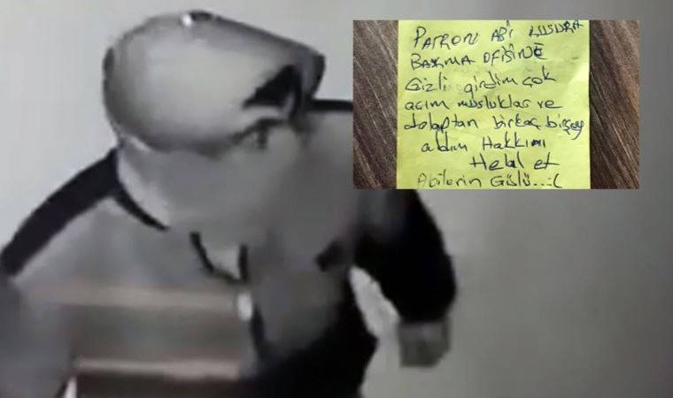 Hırsızdan iş yeri sahibine not: Hakkını helal et abilerin gülü