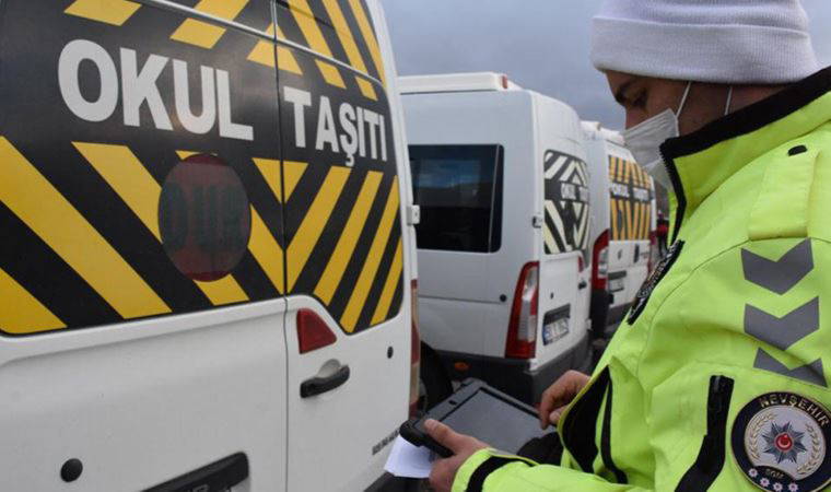 446 okul servis aracına trafikten men