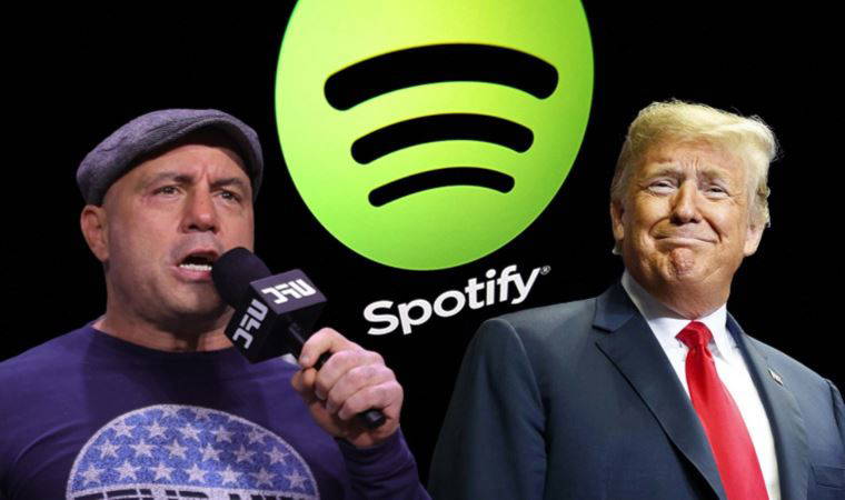 Trump yayınından ırkçılık yapan Joe Rogan'a destek verdi