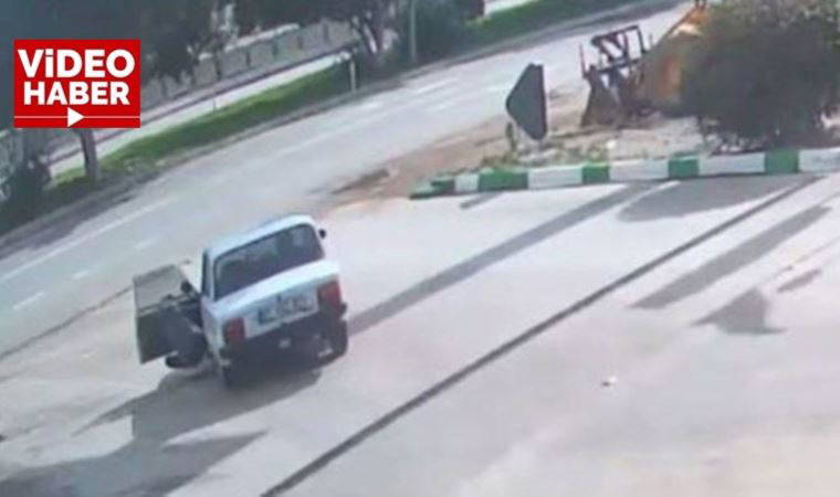 Kapı açılınca dışarı uçan acemi 'driftçi'ye 11 bin TL ceza