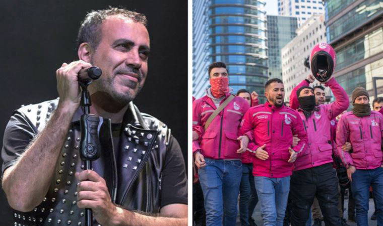 Haluk Levent, Yemeksepeti işçilerinin direnişine katılıyor