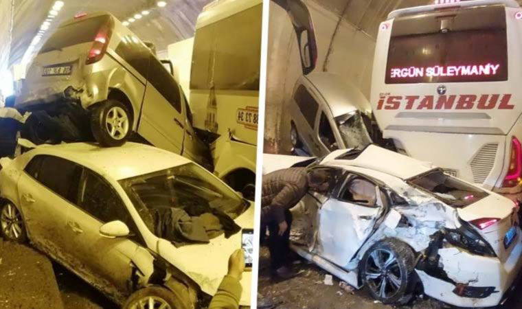 Bolu Dağı Tüneli'ndeki korkunç kaza anı ortaya çıktı