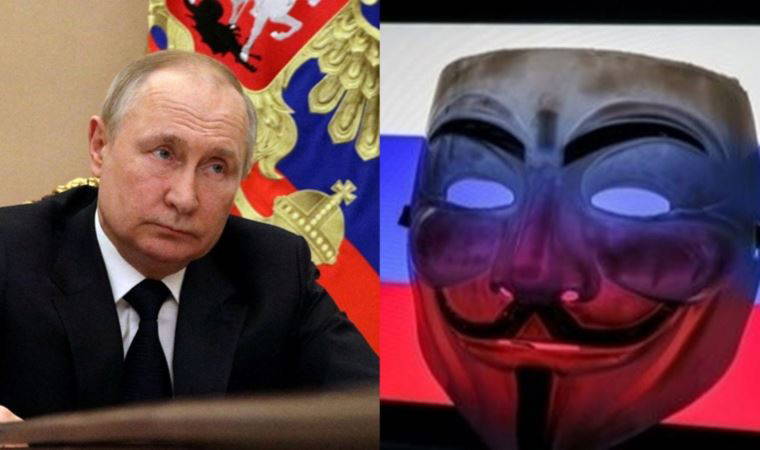 Anonymous’dan, Rusya Devlet Başkanı Putin’e sert mesaj