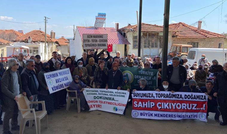 Denizli Avdan halkı madene karşı tek ses oldu: 'Tarım alanları kömüre feda edilecek'
