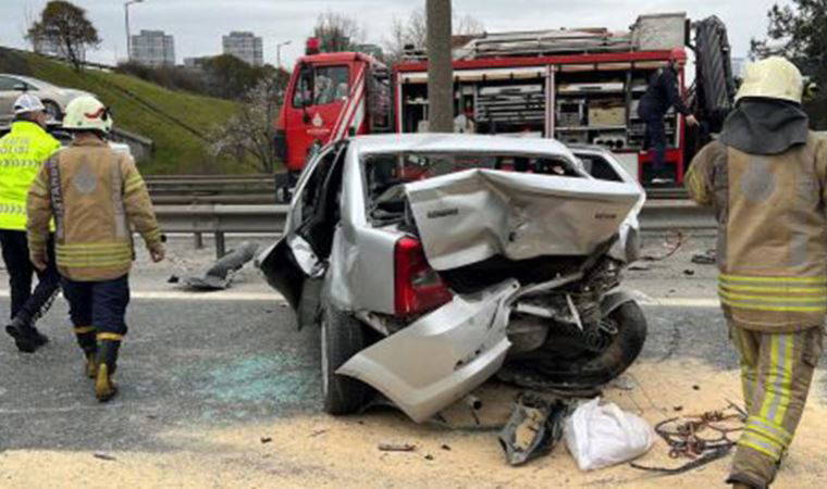 TEM Otoyolunda zincirleme trafik kazası: 3 kişi yaralandı (31 Mart 2022) (Video Haber)