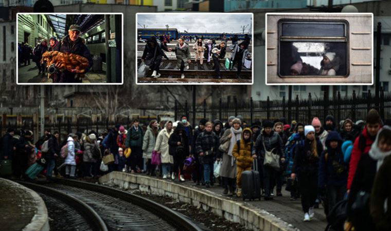Lviv halkı tren istasyonuna akın ediyor