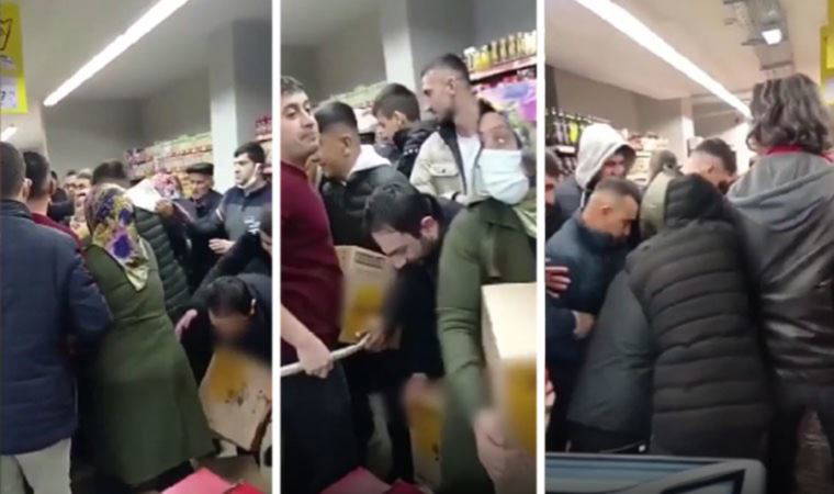 Siirt'te markette ucuz ayçiçek yağı izdihamı