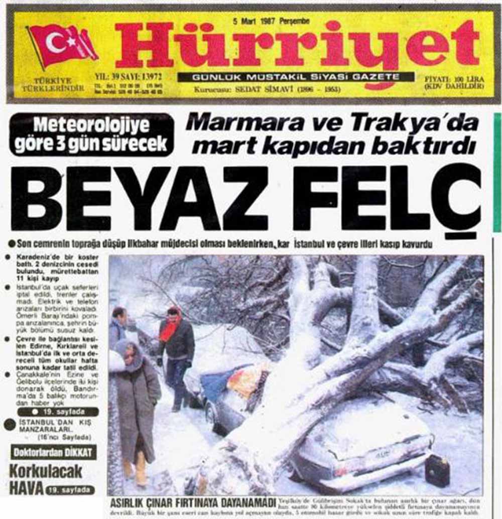 1987 İstanbul kışında neler yaşandı? Tarihe geçen kar fırtınasından çarpıcı fotoğraflar
