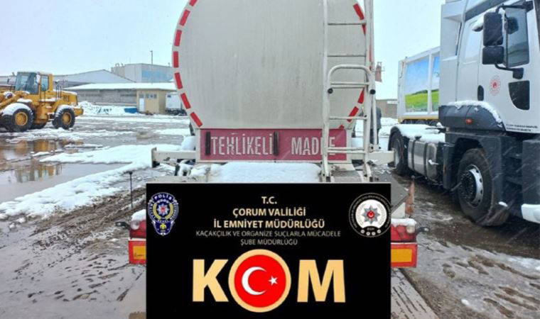 Çorum'da kaçak akaryakıt operasyonu