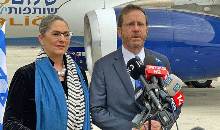 İsrail Cumhurbaşkanı Isaac Herzog Ankara'ya geldi