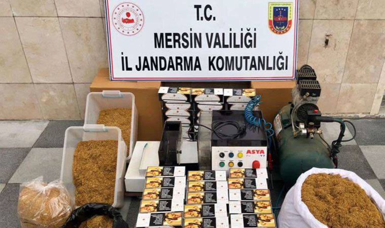 Mersin'de bin makaron ve 40 kilo tütün ele geçirildi