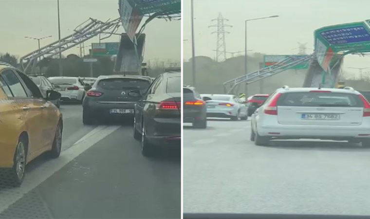 TEM Otoyolu'nda kaza: Yol trafiğe kapatıldı (16 Nisan 2022) (Video Haber)