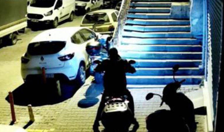Motosikletini çalan hırsızın üstüne atladı