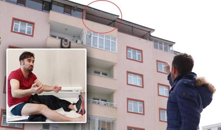 6. kattan düşen çocuğun hayatını 'bacağı' ile kurtardı (23 Nisan 2022)