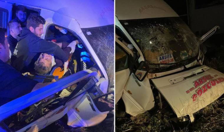 Hatay’da minibüs şarampole uçtu: 12 yaralı