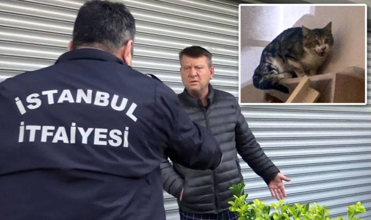 Kediyi kurtarmak için gelen itfaiyeye 'ev sahibi' engeli: İzin vermedi!