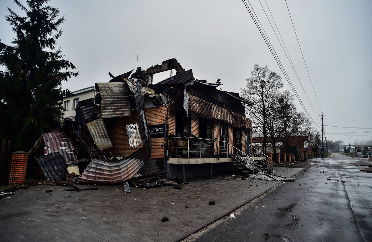Ukrayna'nın Stoyanka kentinde acı manzara