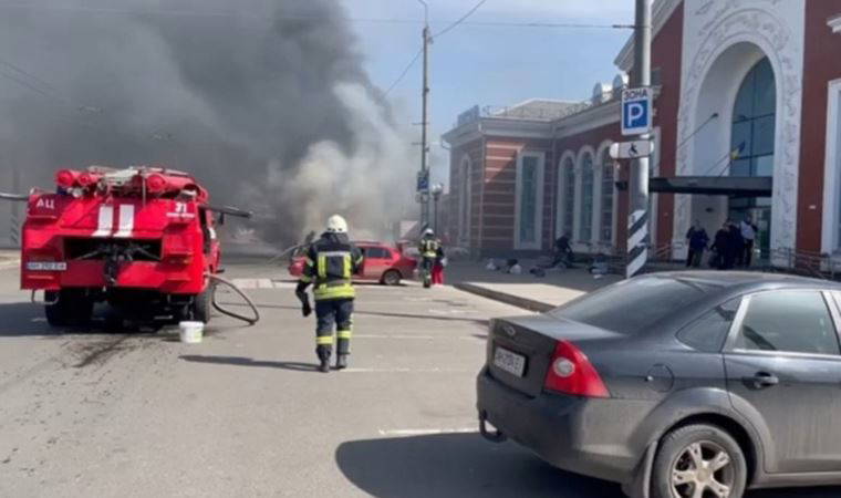 Ukrayna'da tren istasyonuna saldırı!