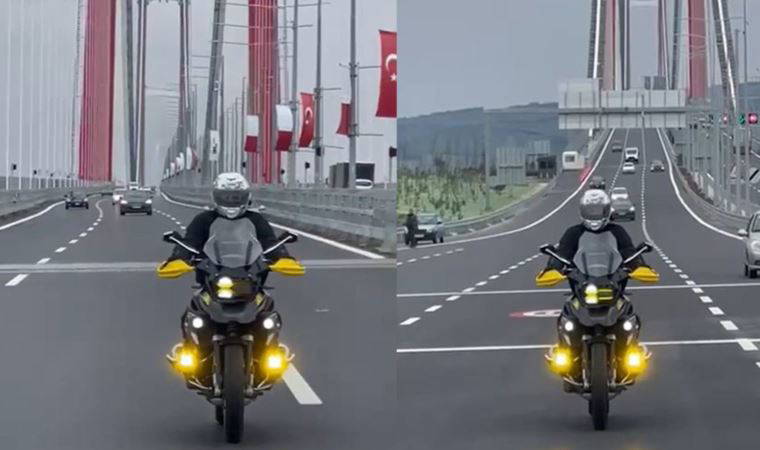 İstanbul Valisi köprüden motosikletiyle geçti (15 Mayıs 2022) (Video Haber)