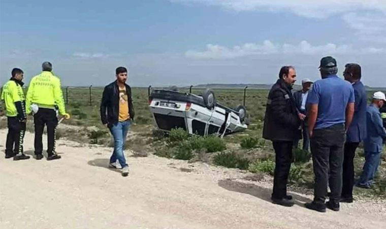 Yağmur duasına giderlerken otomobil takla attı: 1 ölü, 3 yaralı