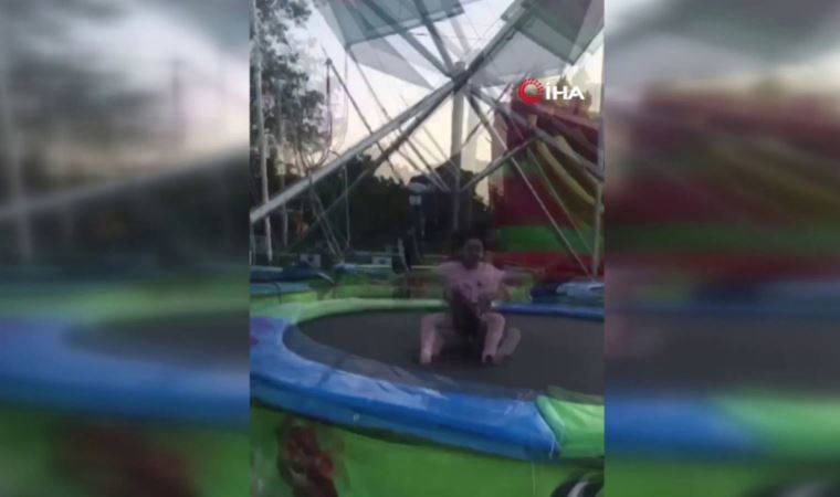 Bir anda halat koptu