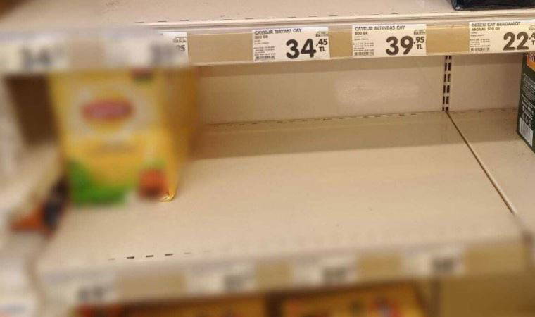 Çayın zamlanmasının ardından raf boş kaldı