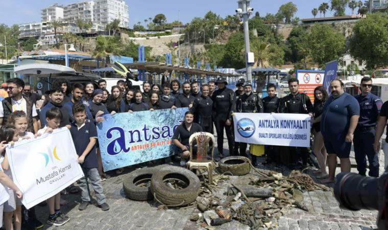 Tarihi Kaleiçi Yat Limanı’nda deniz dibinden çıkanlar şaşkınlık yarattı