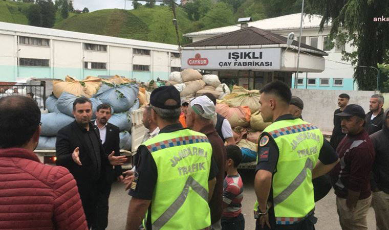 Yaş çay alım kampanyası sorunlu başladı: ÇAYKUR önünde eylem (22 Mayıs 2022)