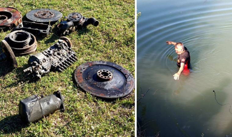 Çaldıkları motor parçalarını satamayınca 'çaya attılar' (24 Mayıs 2022)