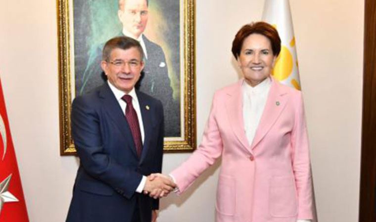 İYİ Parti Genel Başkanı Akşener, Gelecek Partisi Genel Başkanı Davutoğlu ile görüştü