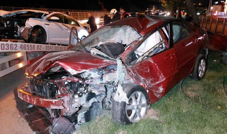 Önce çarpıştılar, sonra ağaçlara çarptılar: 5 yaralı