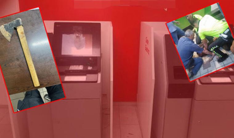 Manisa'da baltayla  ATM'lere saldıran şüpheli alkollü