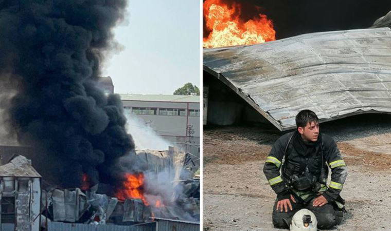 Gebze'de plastik fabrikasında yangın: 1 işçi hastaneye kaldırıldı