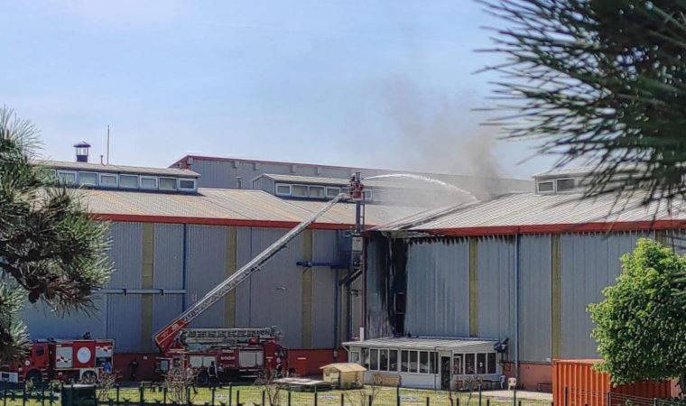 Tekirdağ'da döküm fabrikasında yangın (08 Mayıs 2022) (Video Haber)