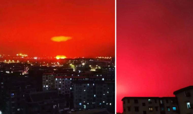 Çin'de gökyüzü kırmızıya boyandı (09 Mayıs 2022)