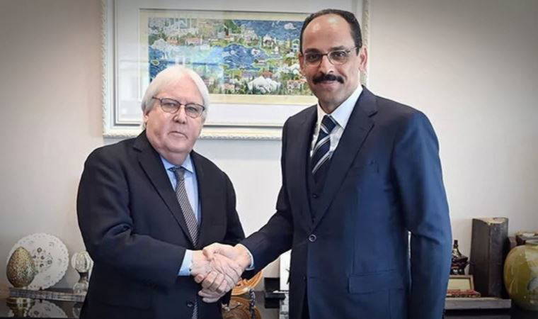 İbrahim Kalın, BM Genel Sekreter Yardımcısı Griffiths'le görüştü