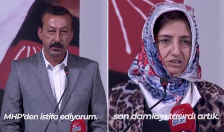 AKP ve MHP'den istifa eden çok sayıda kişi CHP'ye katıldı