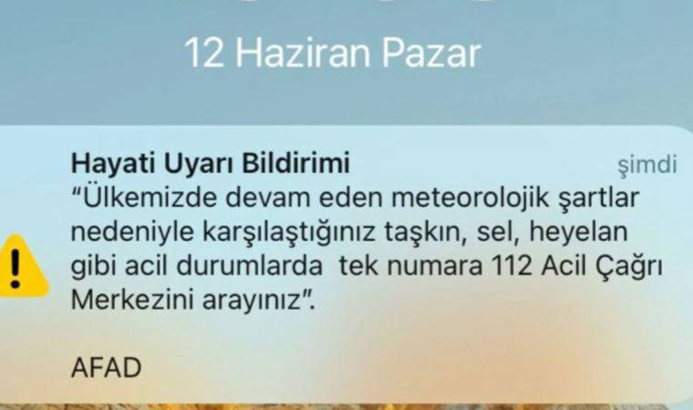 AFAD gönderdi: Hayati uyarı bildirimi nedir? Hayati uyarı bildirimi nasıl kapatılır?