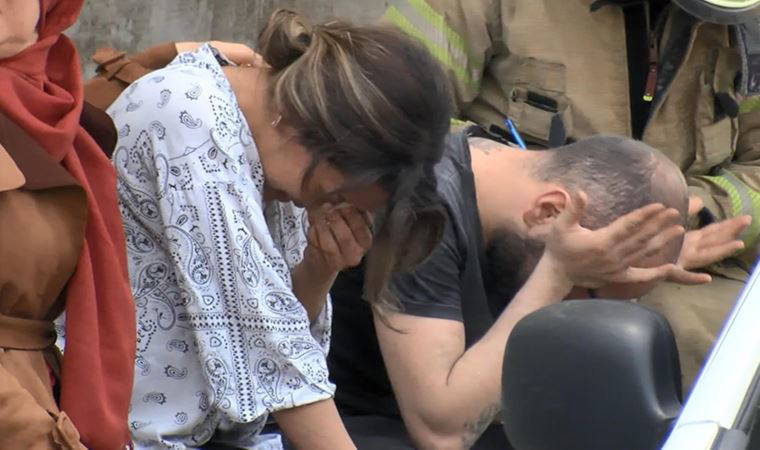 Ataşehir'de yangın paniği: Gözyaşları içinde izlediler